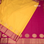 Art Silk Mango Yellow Zari Worked Saree 11
