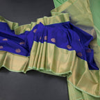 Art Silk Indigo Blue Zari Worked Saree 02