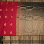 Art Silk Red Zari Worked Saree 06