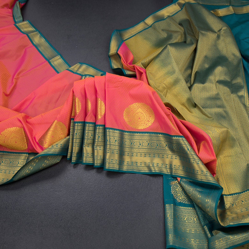Art Silk Shot Colour Zari Worked Saree 11