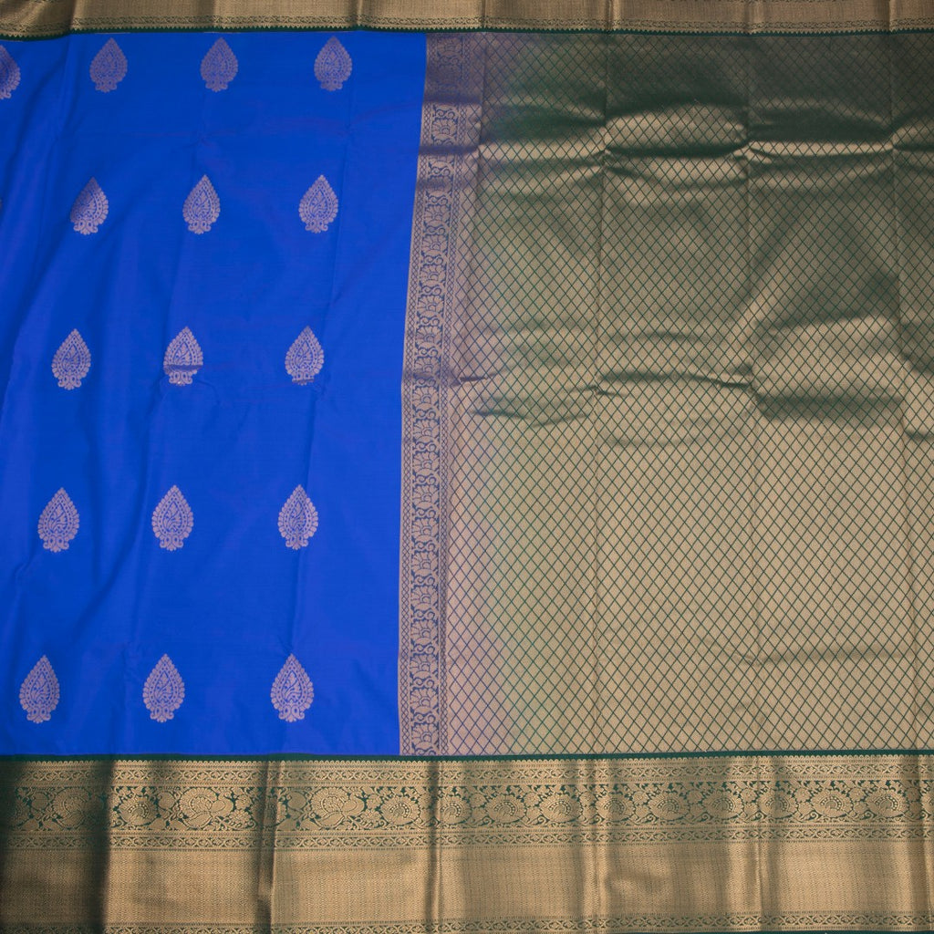 Art Silk Royal Blue Zari Worked Saree 05