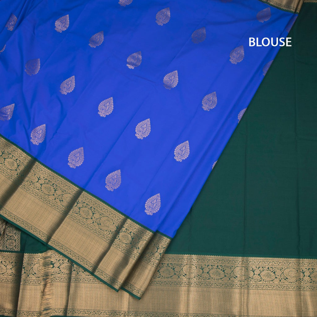 Art Silk Royal Blue Zari Worked Saree 05