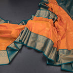 Art Silk Shot Colour Zari Worked Saree 12