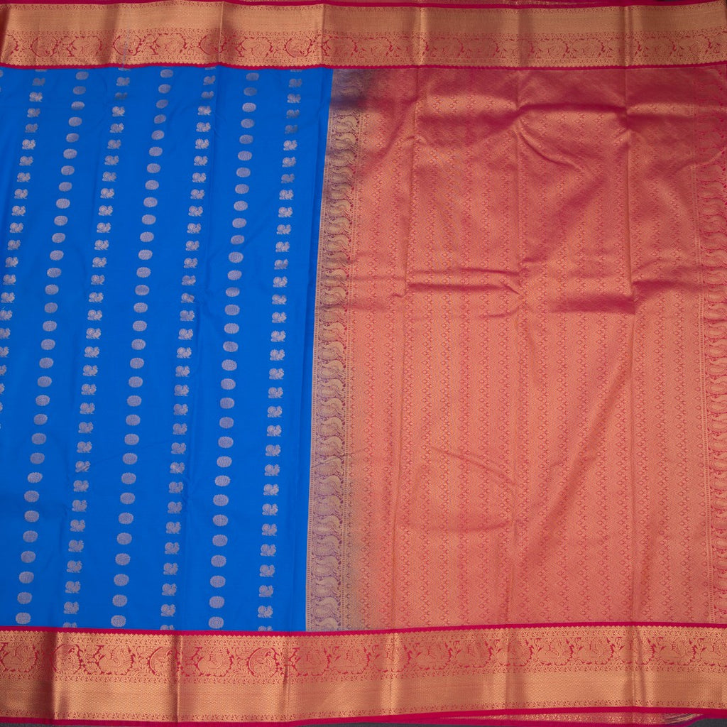 Art Silk Royal Blue Zari Worked Saree 06