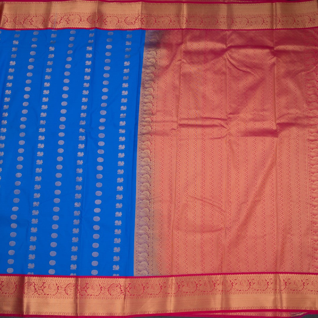 Art Silk Royal Blue Zari Worked Saree 06