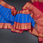 Art Silk Royal Blue Zari Worked Saree 06