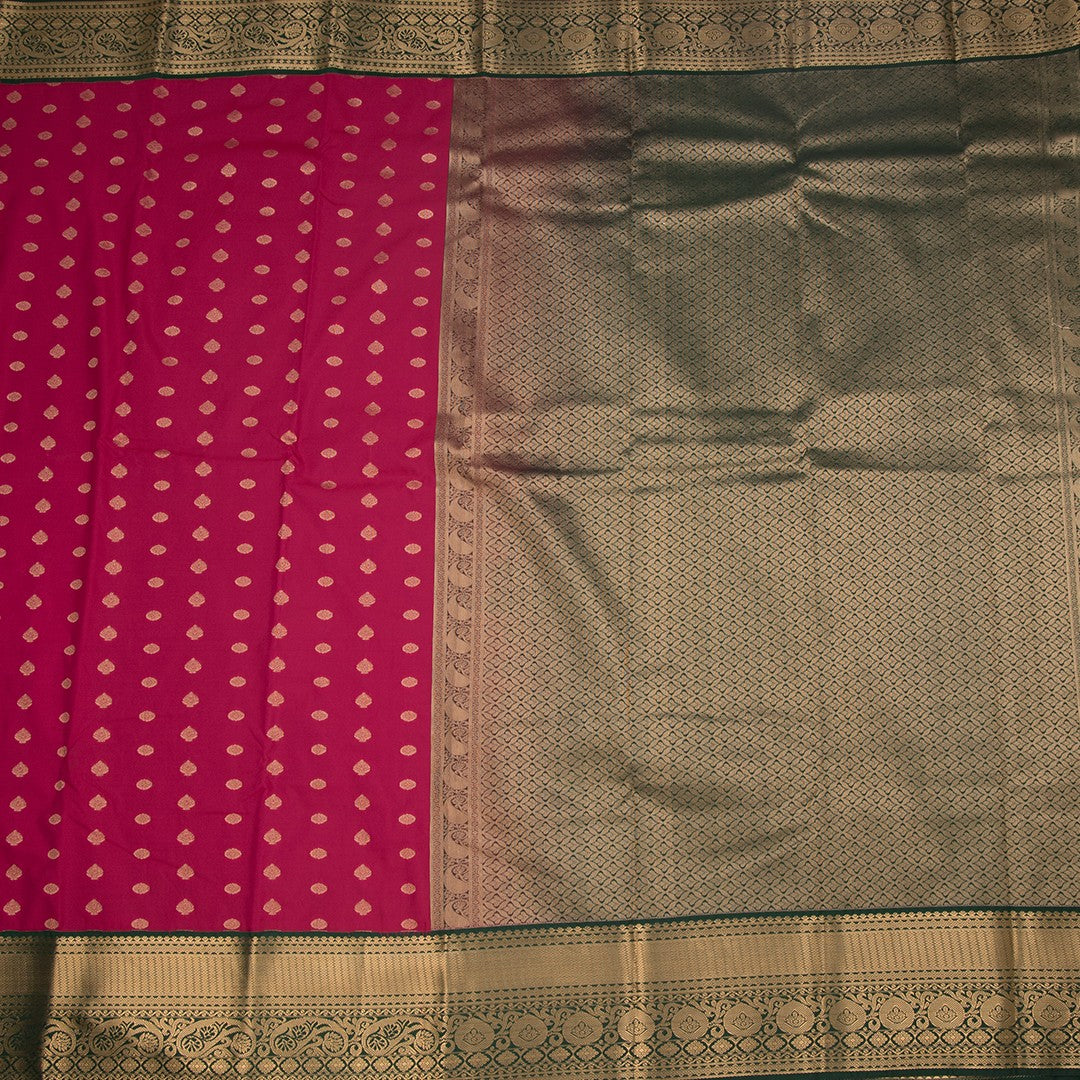 Art Silk Reddish Pink Zari Worked Saree 04