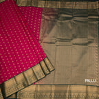 Art Silk Reddish Pink Zari Worked Saree 04