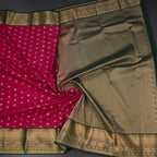 Art Silk Reddish Pink Zari Worked Saree 04