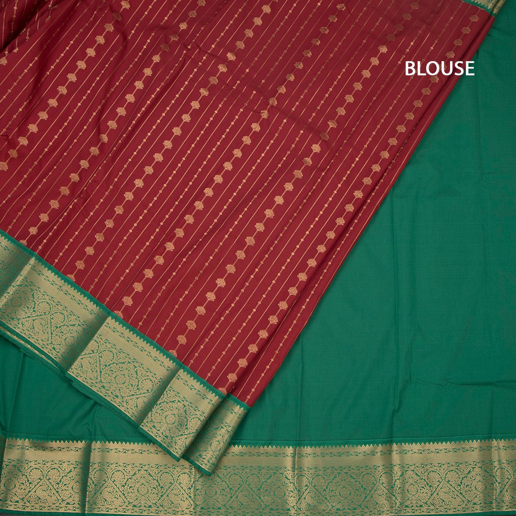 Art Silk Maroon Zari Worked Saree 07