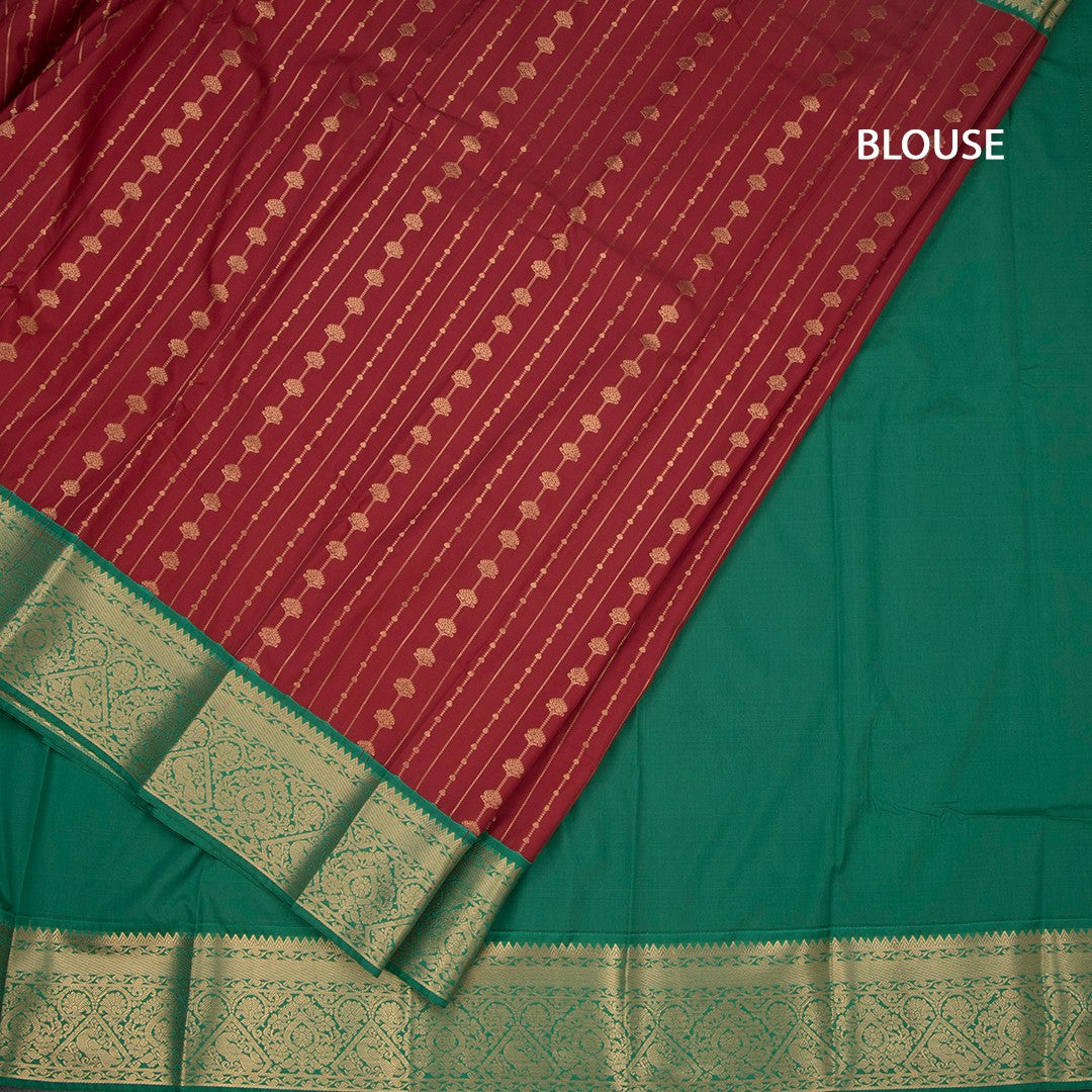 Art Silk Maroon Zari Worked Saree 07