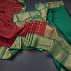 Art Silk Maroon Zari Worked Saree 07