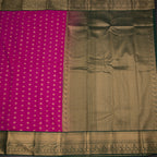 Art Silk Magenta Pink Zari Worked Saree 04