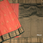 Art Silk Peach Zari Worked Saree 08