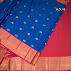 Art Silk Peacock Blue Zari Worked Saree 04