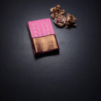 Art Silk Rose Pink Zari Worked Saree 05