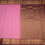 Art Silk Rose Pink Zari Worked Saree 05