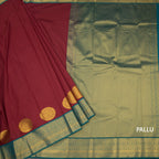 Art Silk Maroon Zari Worked Saree 08