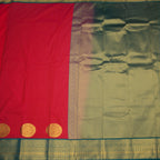 Art Silk Red Zari Worked Saree 07