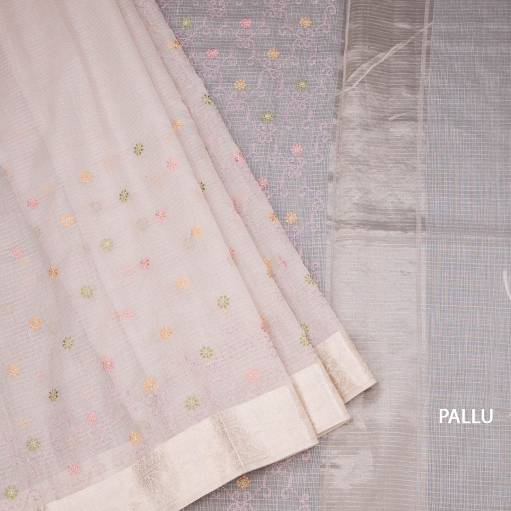 Kota Light Purple Thread Work Saree