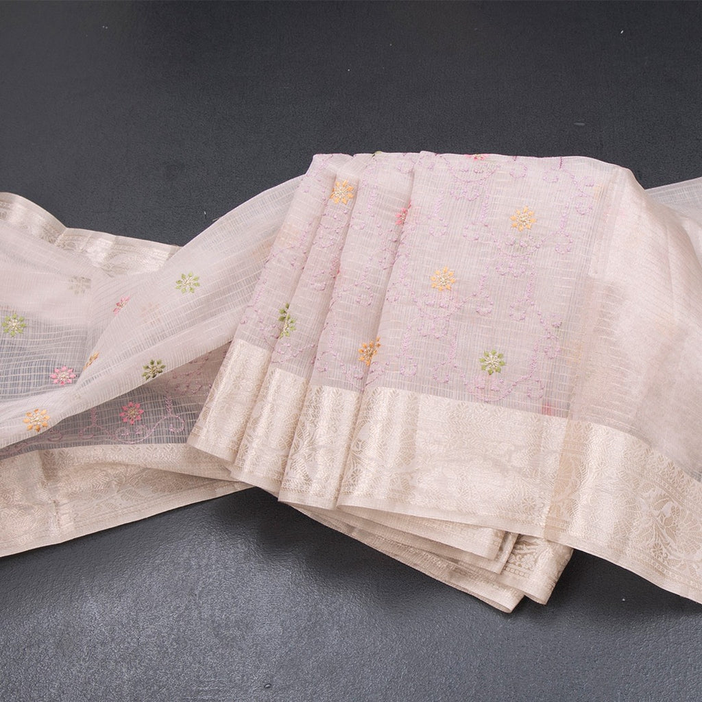 Kota Light Purple Thread Work Saree