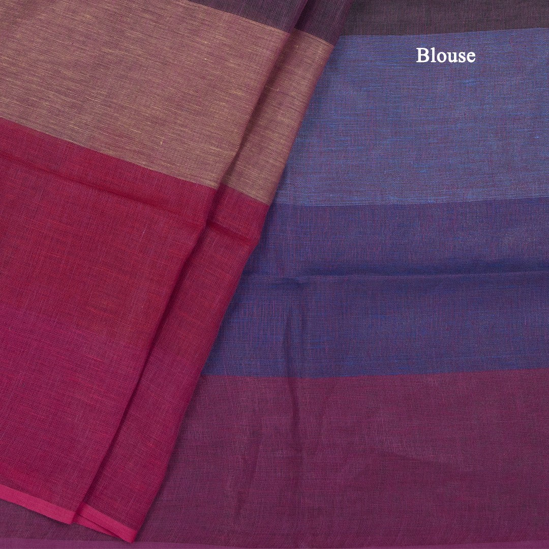 Linen Multi Colour Stripes Design Saree
