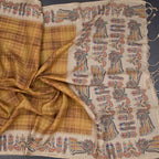 Raw Silk Multi Colour Zari Checked Saree