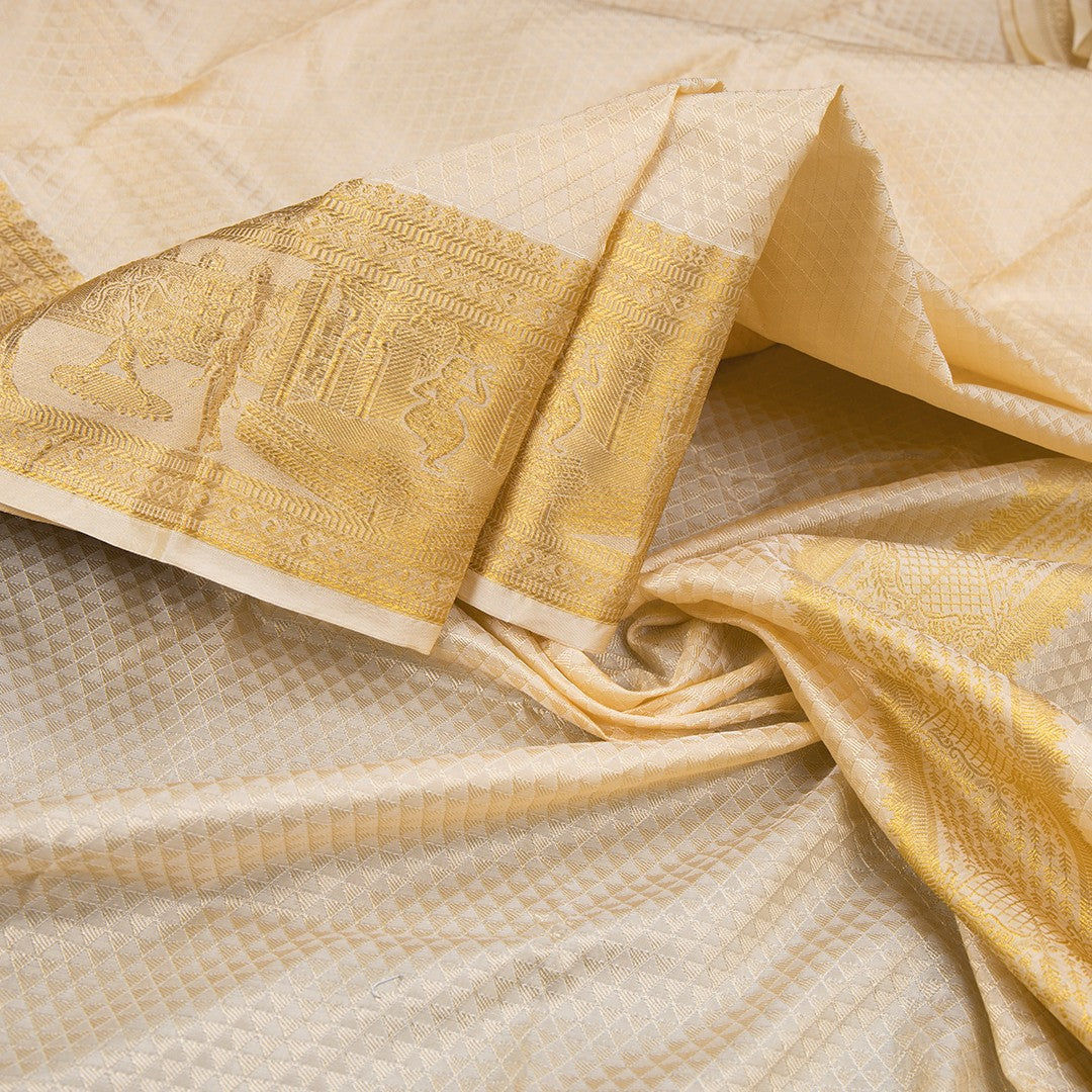 Sandal Semi Silk Dhoti 04 - Kumaran Silks