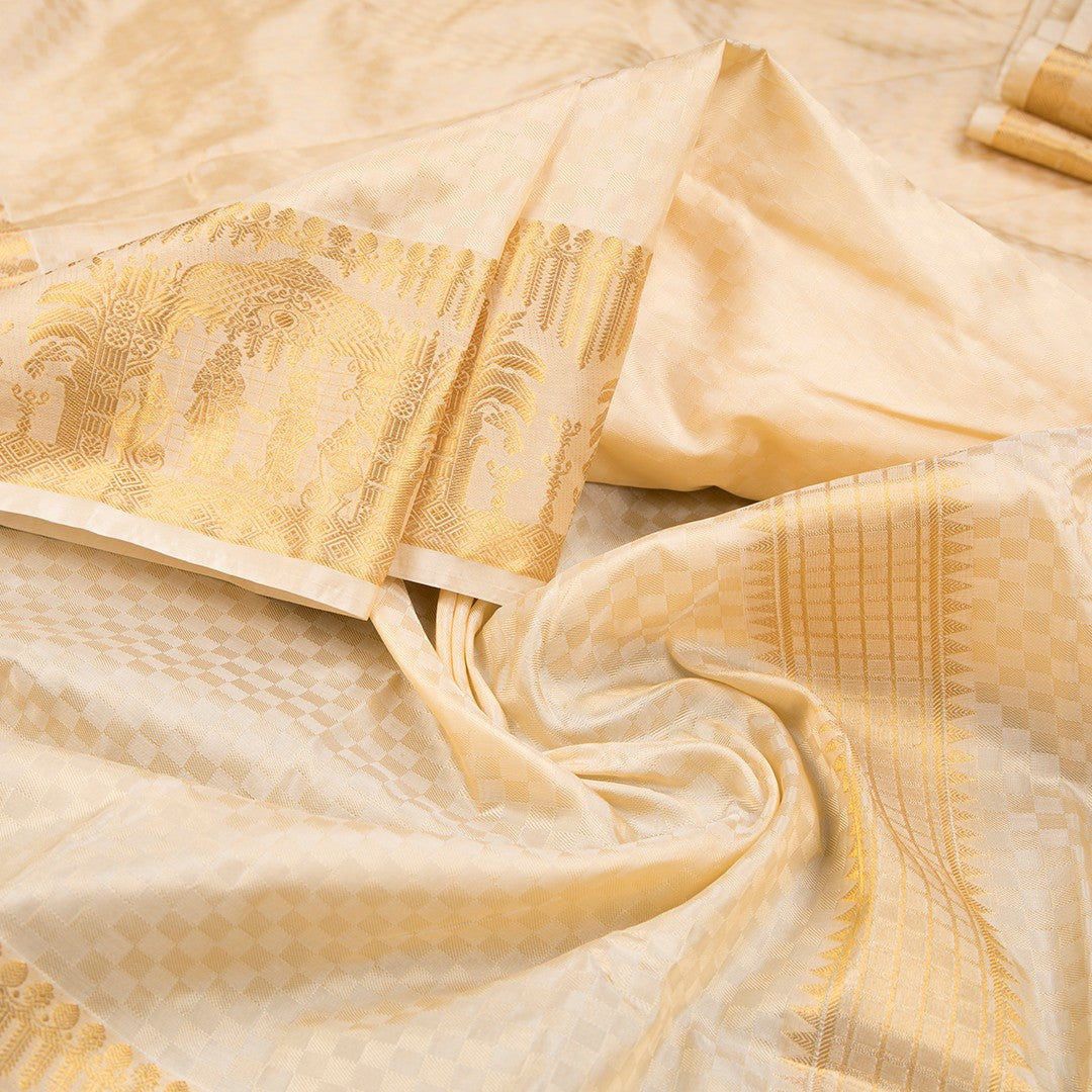 8 X 4 Sandal Semi Silk Dhoti 02