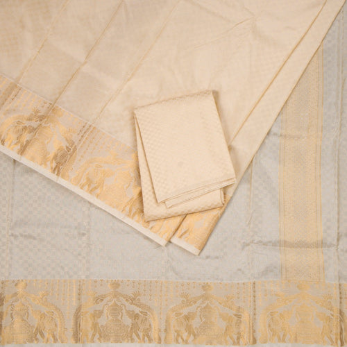 8 X 4 Sandal Semi Silk Dhoti And Matching Shirt Material