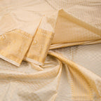 8 X 4 Sandal Semi Silk Dhoti And Matching Shirt Material 02