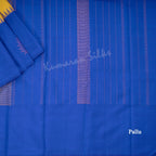 Yellow Checked Silk Saree And Contrast Border - Kumaran Silks