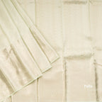 Light Green Brocade Silk Saree With Silver Zari Work