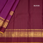 Magenta Silk Saree With Animal Motif On The Body And Zari With Thread Embossed Border