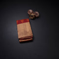 Gold Tissue Silk Saree With Self Border On Temple Design