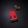 Hot Pink Silk Saree With Thread Embossed Work And Mango Zari Border