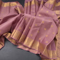 Onion Pink Vairaoosi Silk Saree With Peacock And Chakra Buttas And Zari Border