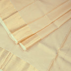 8 X 4 Designer Zig Zag Embossed Sandal Silk Dhoti With Angavastram and Matching Shirt Material