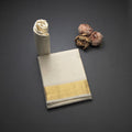 8 X 4 Designer Embossed Off White Silk Dhoti With Angavastram and Matching Shirt Material 02