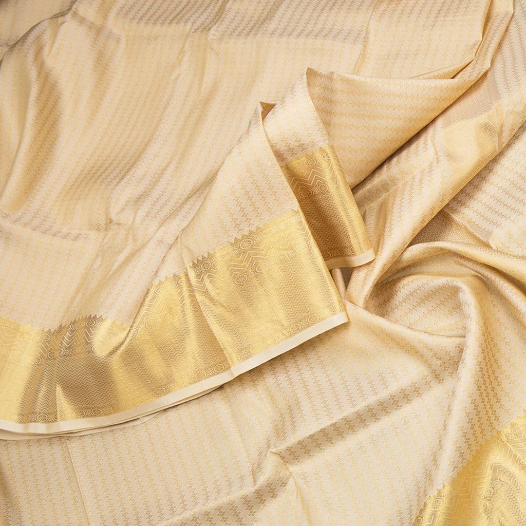 8 X 4 Sandal Embossed Silk Dhoti With Angavastram And Matching Shirt Material