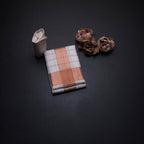 8 X 4 Cream Zari Checked Silk Dhoti With Angavastram And Matching Shirt Material