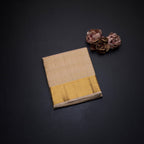 8 X 4 Sandal Zari Stripes Silk Dhoti With Angavastram And Matching Shirt Material