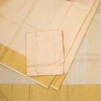 8 X 4 Sandal Plain Silk Dhoti With Angavastram And Matching Shirt Material