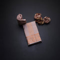 8 X 4 Rose Gold Plain Silk Dhoti With Angavastram And Matching Shirt Material