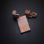8 X 4 Rose Gold Plain Silk Dhoti With Angavastram And Matching Shirt Material