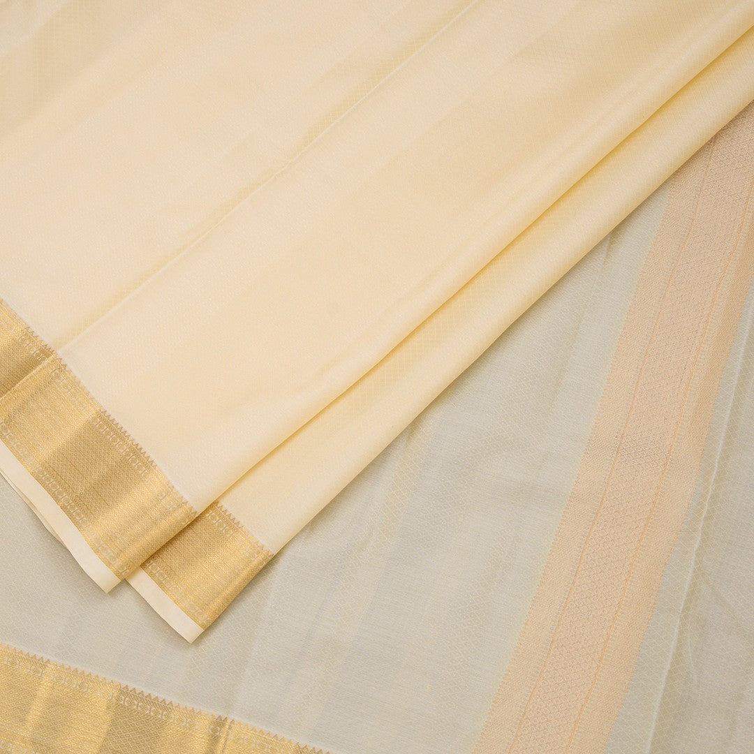8 X 4 Sandal Embossed Silk Dhoti With Angavastram And Matching Shirt Material 02