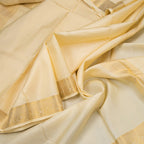 8 X 4 Sandal Plain Silk Dhoti With Angavastram And Matching Shirt Material 02