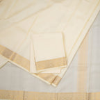 Cream Plain Silk Dhoti