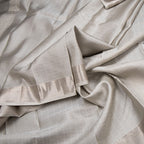 8 X 4 Grey Embossed Silk Dhoti With Angavastram And Matching Shirt Material 02