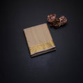 8 X 4 Sandal Embossed Silk Dhoti With Angavastram And Matching Shirt Material 04